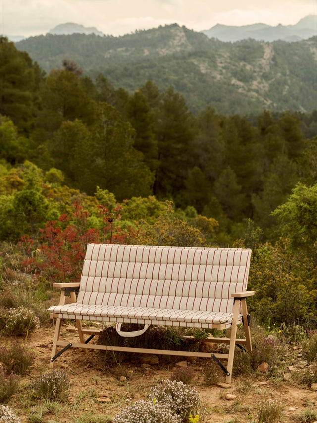 Klappsofa | Outdoor Market | Beige/Rot