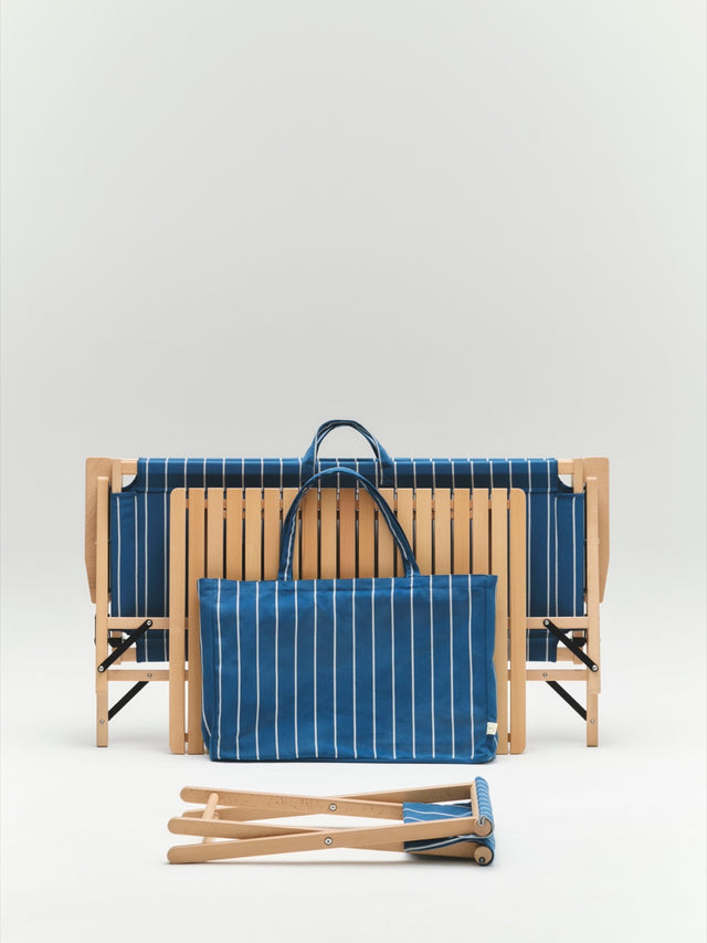Klappsofa | Outdoor Market | Blau/Beige
