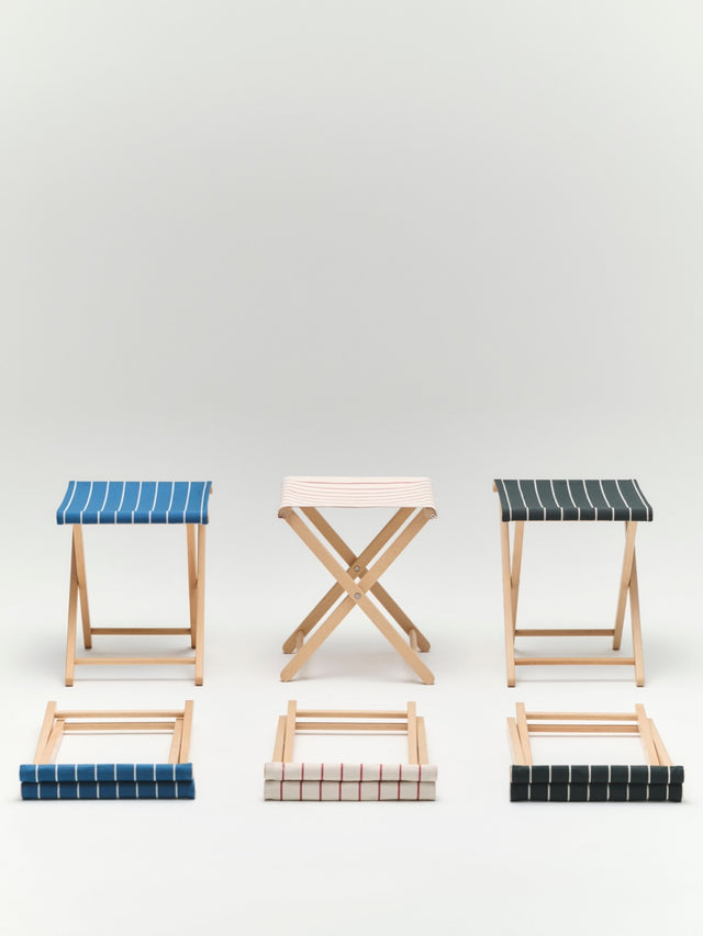 Klapphocker | Outdoor Market | Blau/Beige