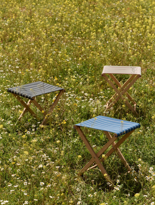 Klapphocker | Outdoor Market | Blau/Beige