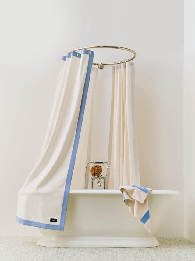 Duschtuch 70x140cm | Stripe | Dusty Blue