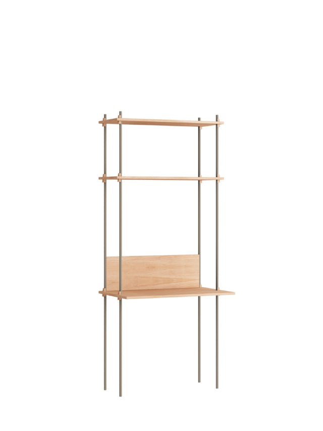 Shelving system | MOEBE | 1 module with desk