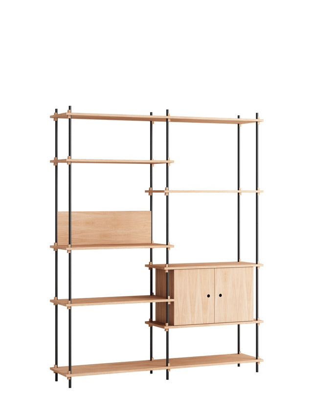 Shelving system | MOEBE | 2 modules with cabinet