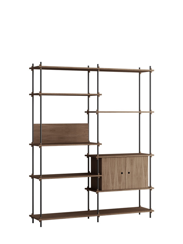 Shelving system | MOEBE | 2 modules with cabinet