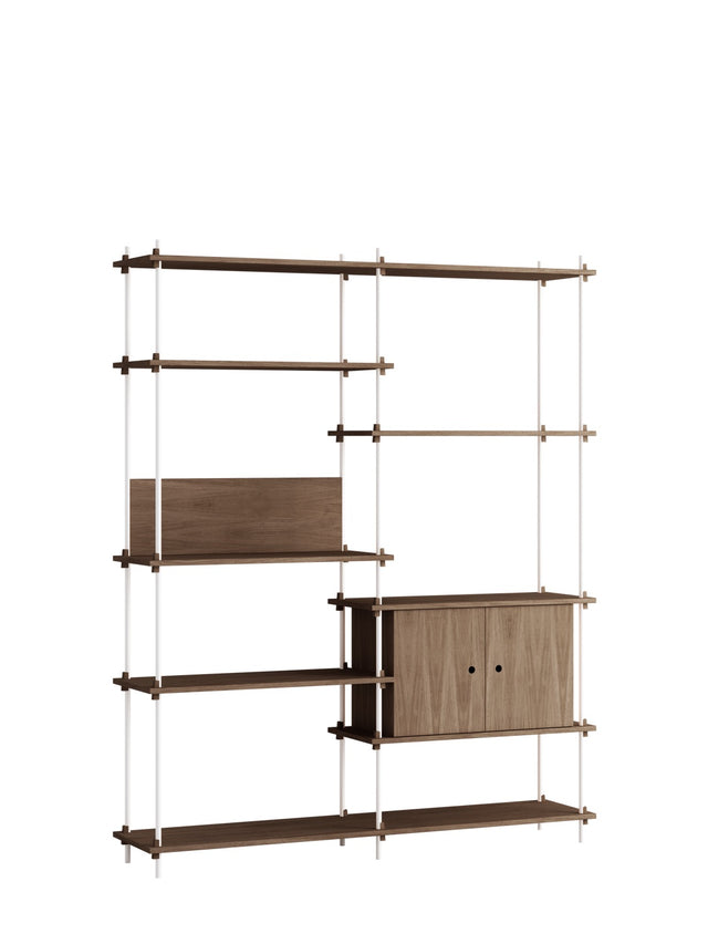 Shelving system | MOEBE | 2 modules with cabinet