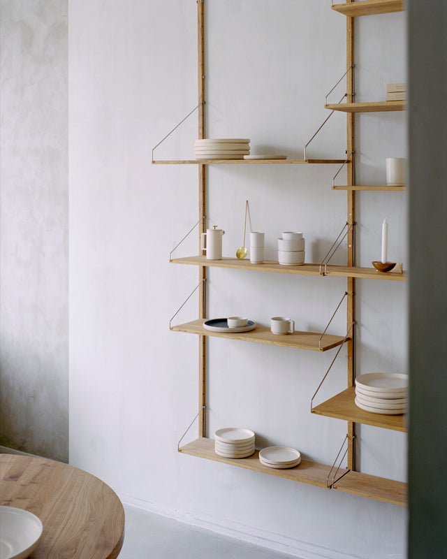 Wandregal | Shelf Library Single Section| Natural Oak | H185.2 / B80