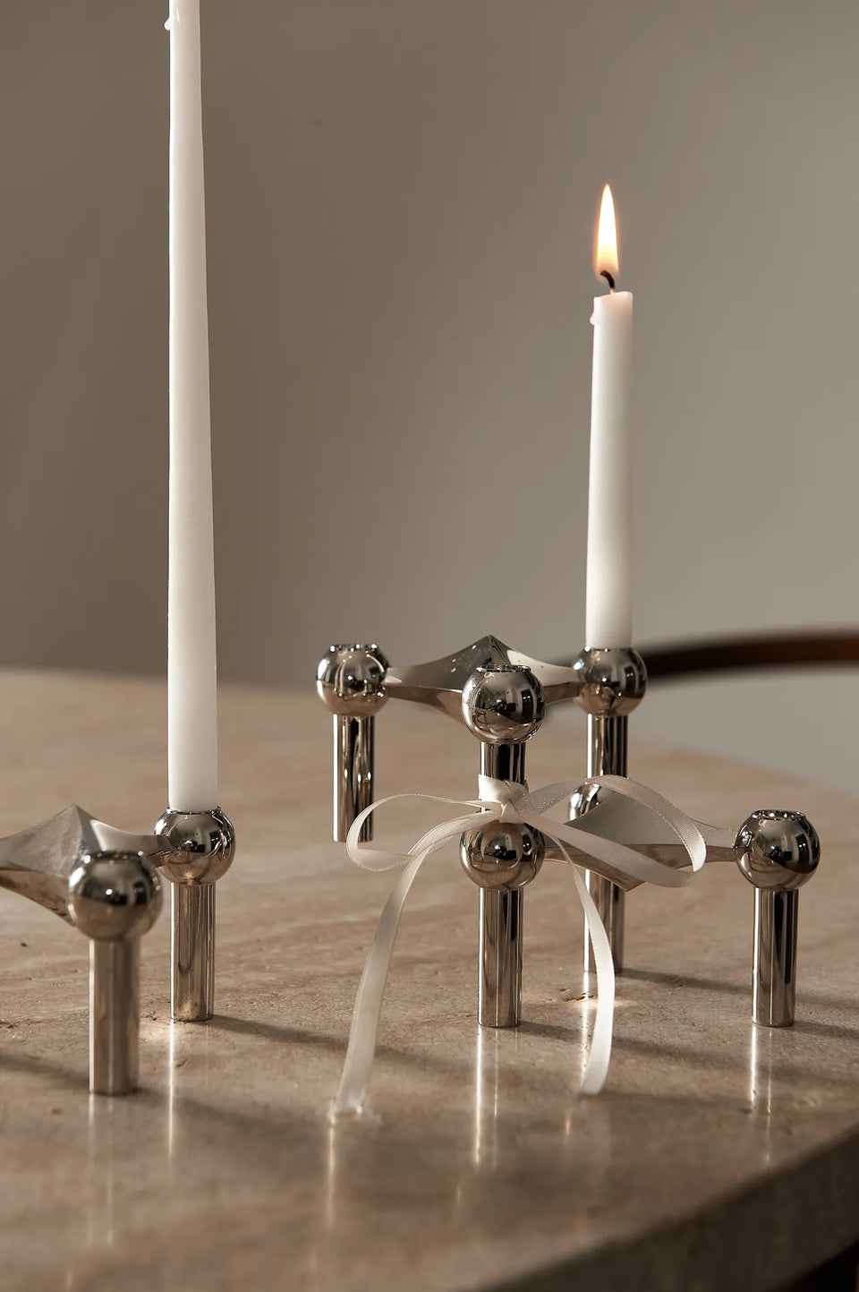 Kerzenständer 3er Set | Stoff Nagel