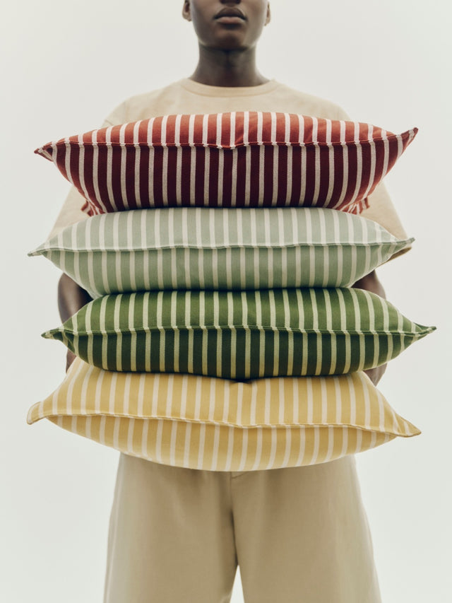 Outdoor cushion | Terrazza | 50x50 | Yellow bold stripe