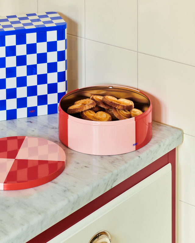 Aufbewahrungsdose | Tin Container Rund Rot | Soft Pink