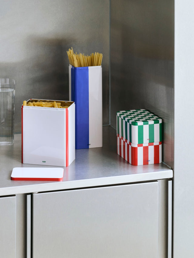 Aufbewahrungsdose | Tin Container S, grün / off-white