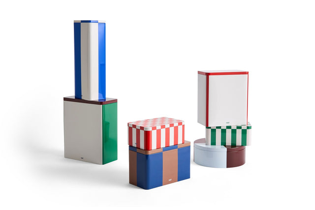 Aufbewahrungsdose | Tin Container S, rot / off-white