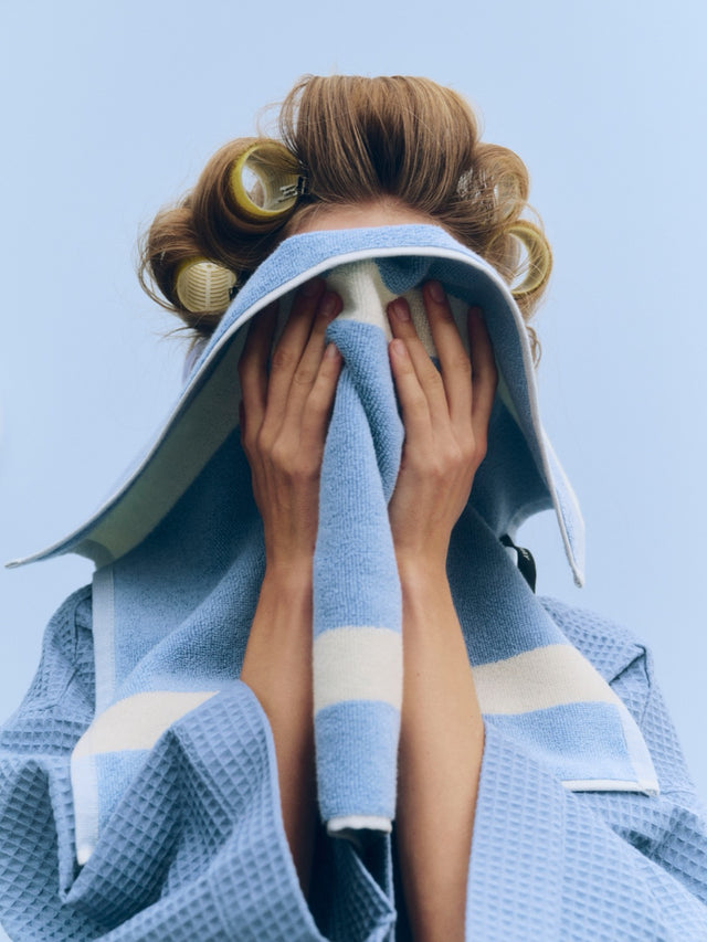 Bademantel | Waffle | Dusty Blue