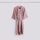 Bademantel | Waffle Bathrobe Stripe Cool Pink