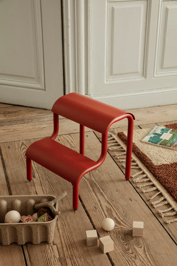 step stool | Up Step Stool - Poppy Red