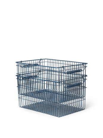 Stackable baskets | Cala Set of 2 - Dark Blue