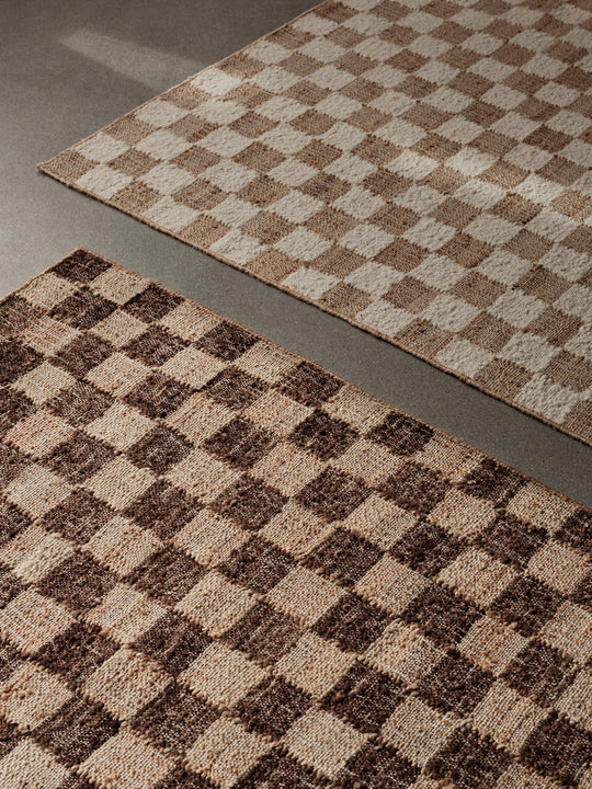 Teppich | Check Woll Jute