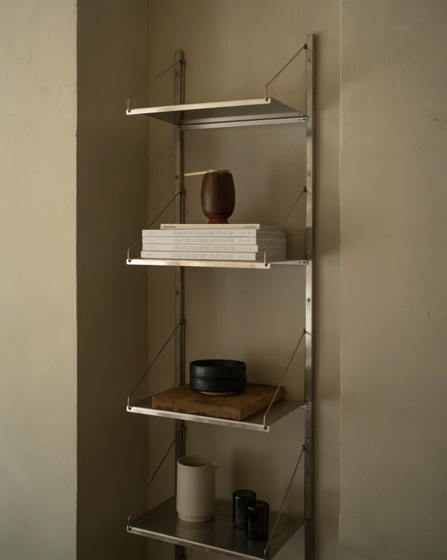 Wandregal | Shelf Library Single Section| Stainless Steel | H108.4 / B40