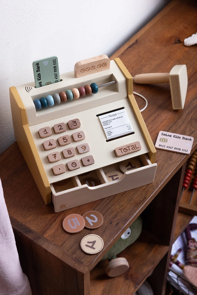 wooden cash register